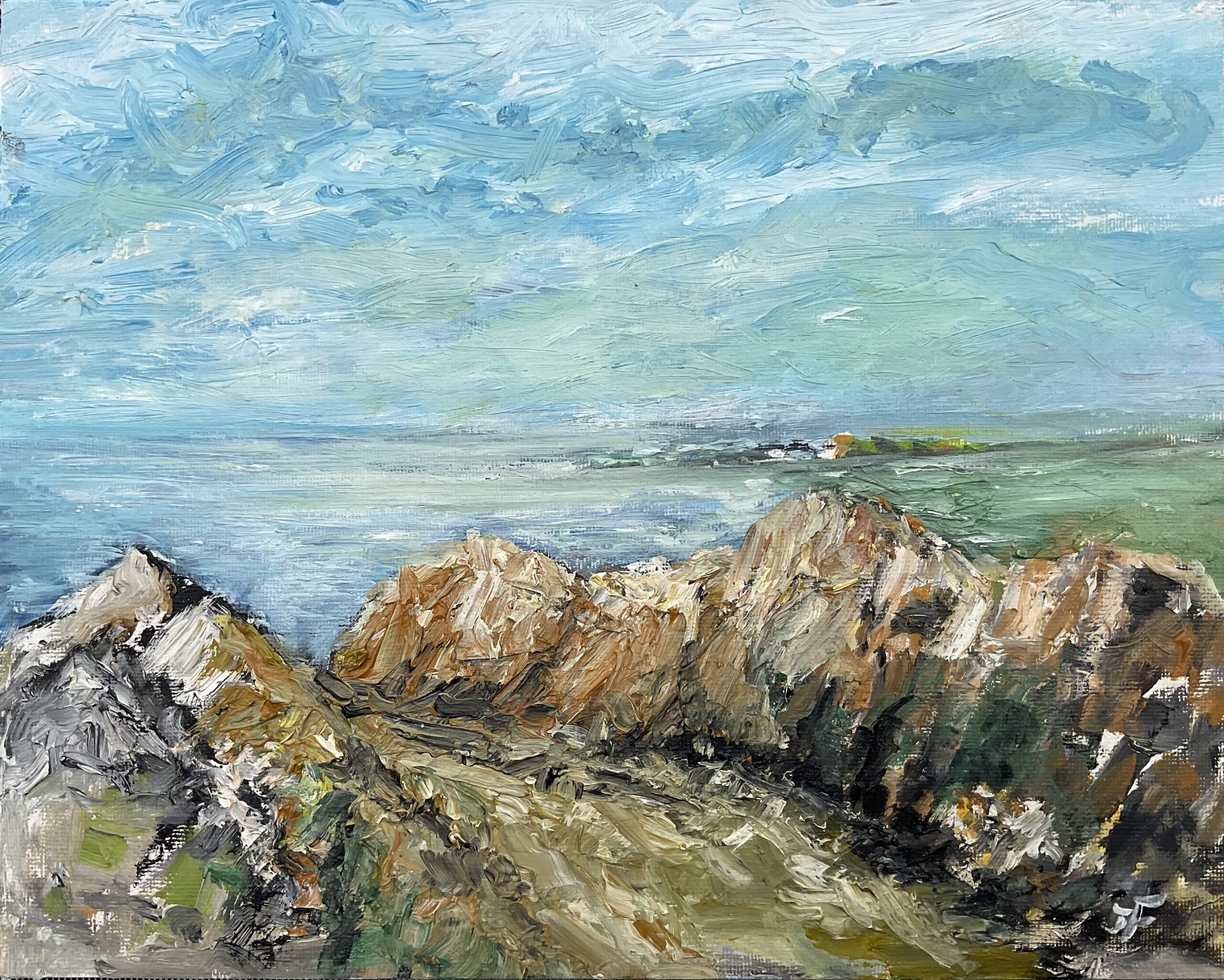 Tableau à l’huile- « La côte sauvage-Le Pouliguen » 2023