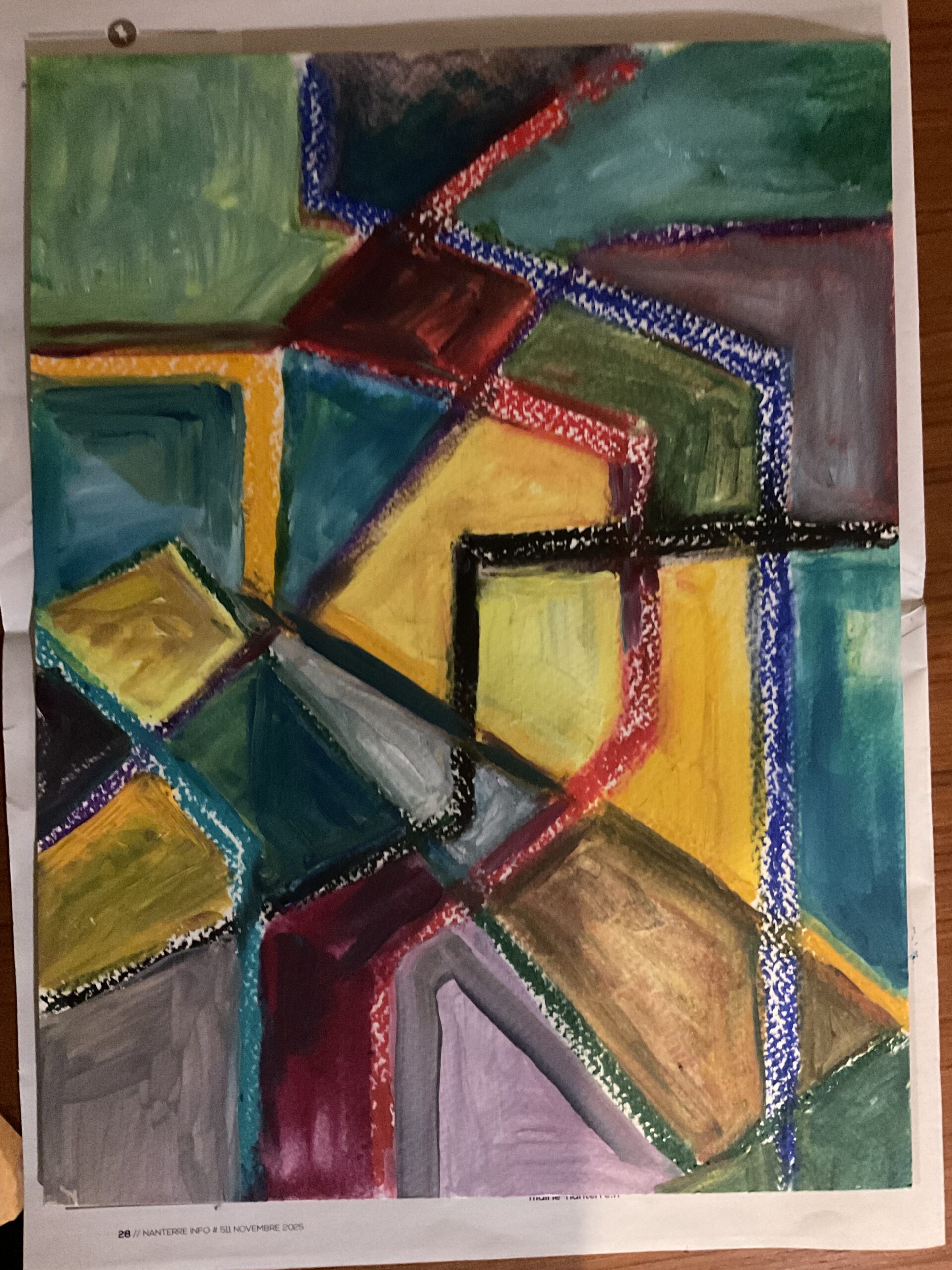 Ligne brisée et couleurs vives